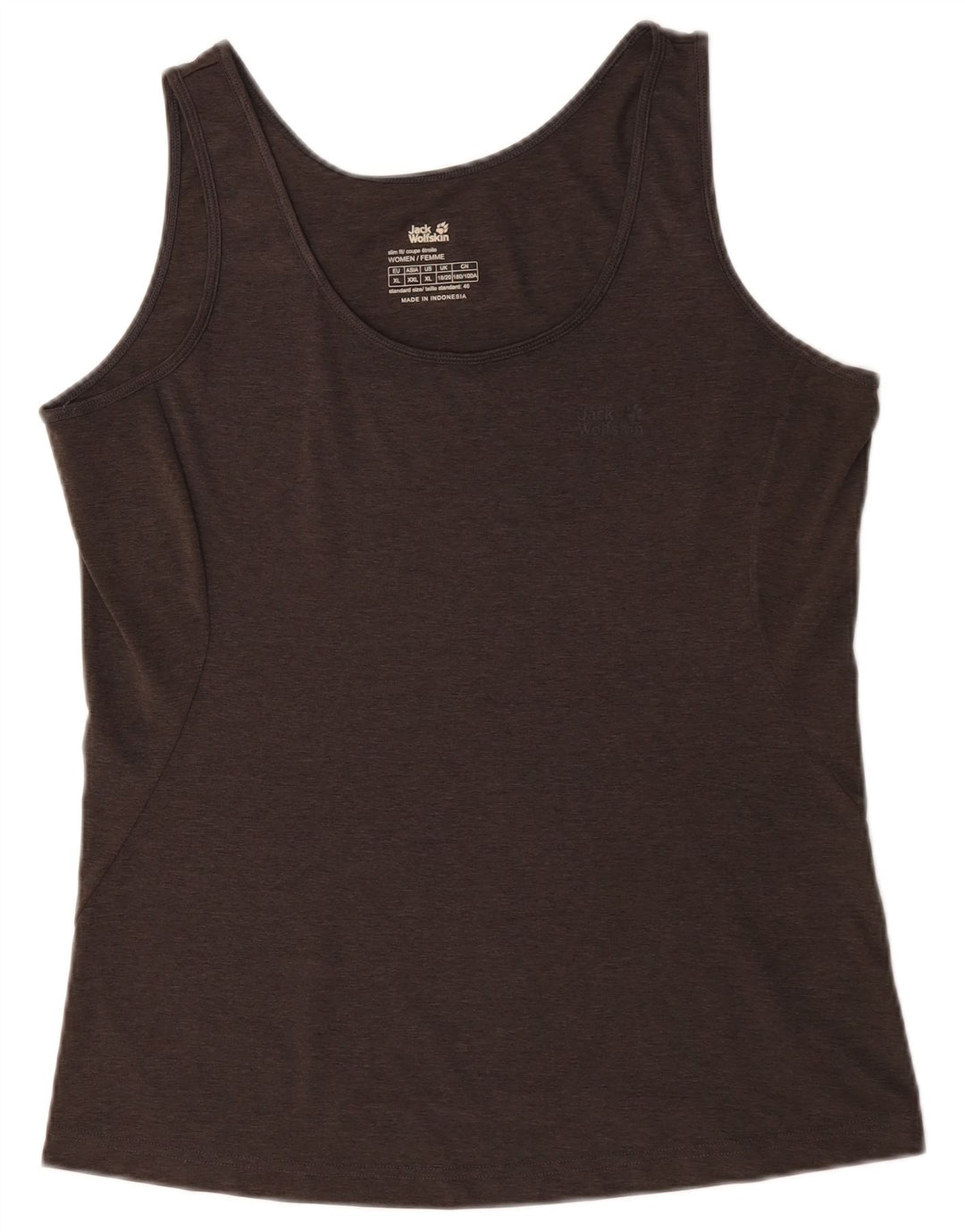 Top colete feminino Jack Wolfskin Reino Unido 18/20 XL cinza poliéster
