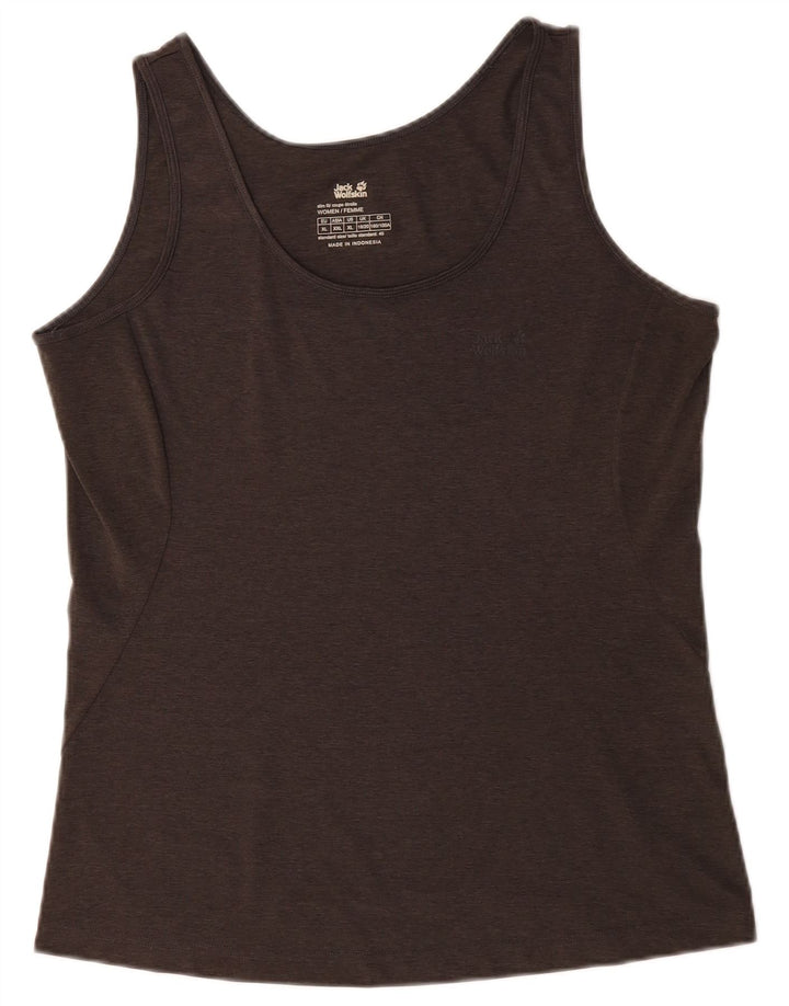 Top colete feminino Jack Wolfskin Reino Unido 18/20 XL cinza poliéster