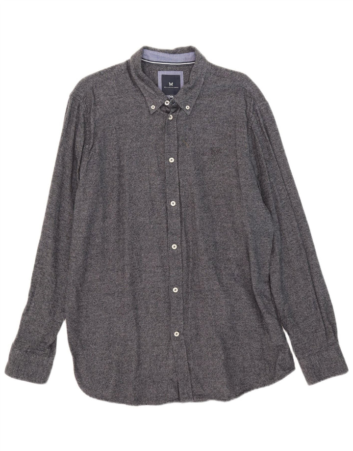 Camisa masculina Crew Clothing 2XL algodão cinza