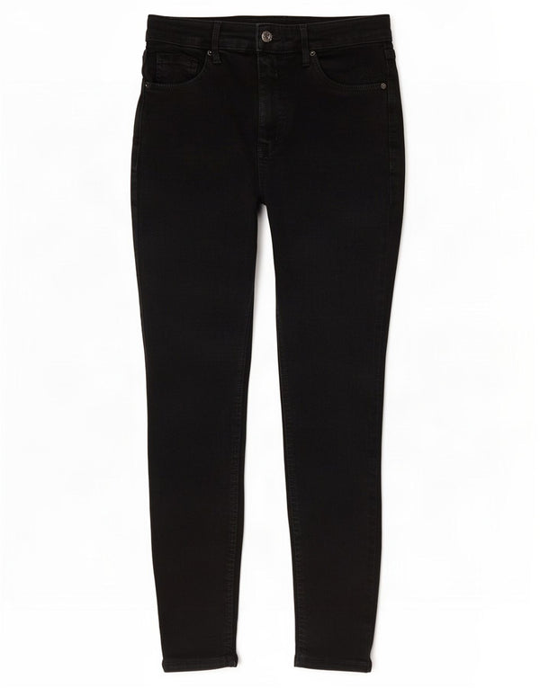 Calça jeans skinny feminina Topshop W28 L26 algodão preto