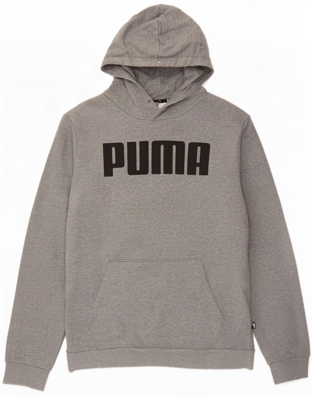 Puma Mens Graphic Hoodie Jumper Médio Algodão Cinza