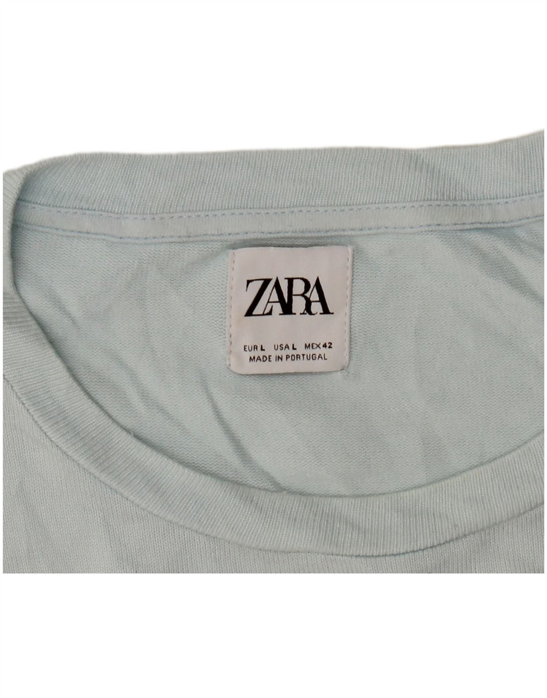 Zara Camiseta masculina grande azul