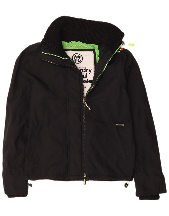 Jaqueta de chuva masculina Superdry Windcheater UK 36 pequena nylon preto