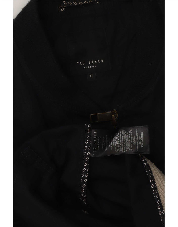 Jaqueta bomber masculina Ted Baker tamanho 6 2XL poliéster azul marinho