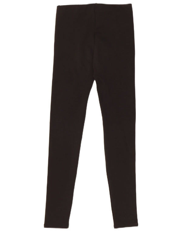 Zara Womens Leggings UK 8 Pequeno Poliéster Preto