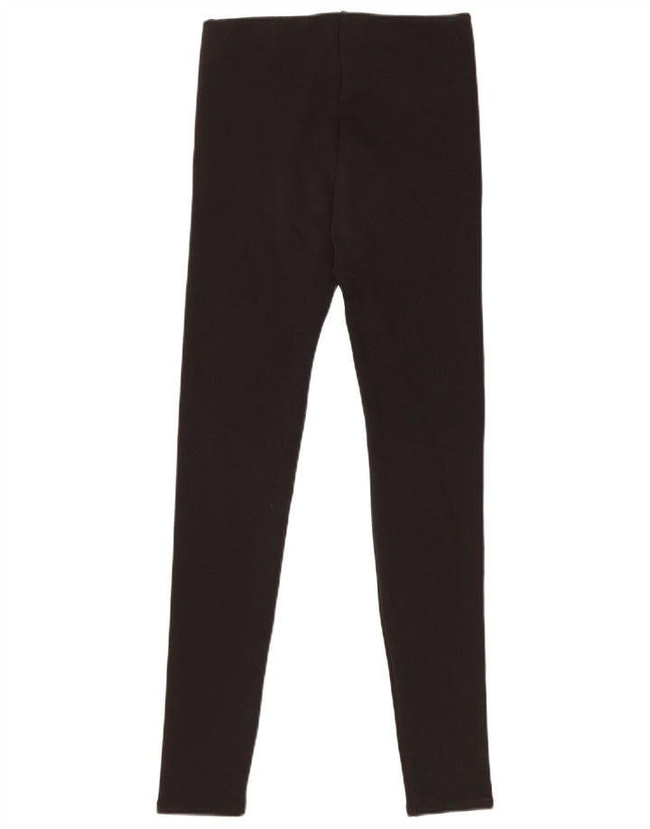 Zara Womens Leggings UK 8 Pequeno Poliéster Preto