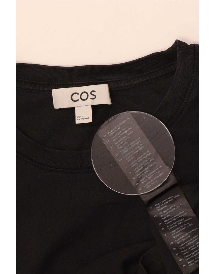 Cos Camiseta Masculina Top Grande Algodão Preto