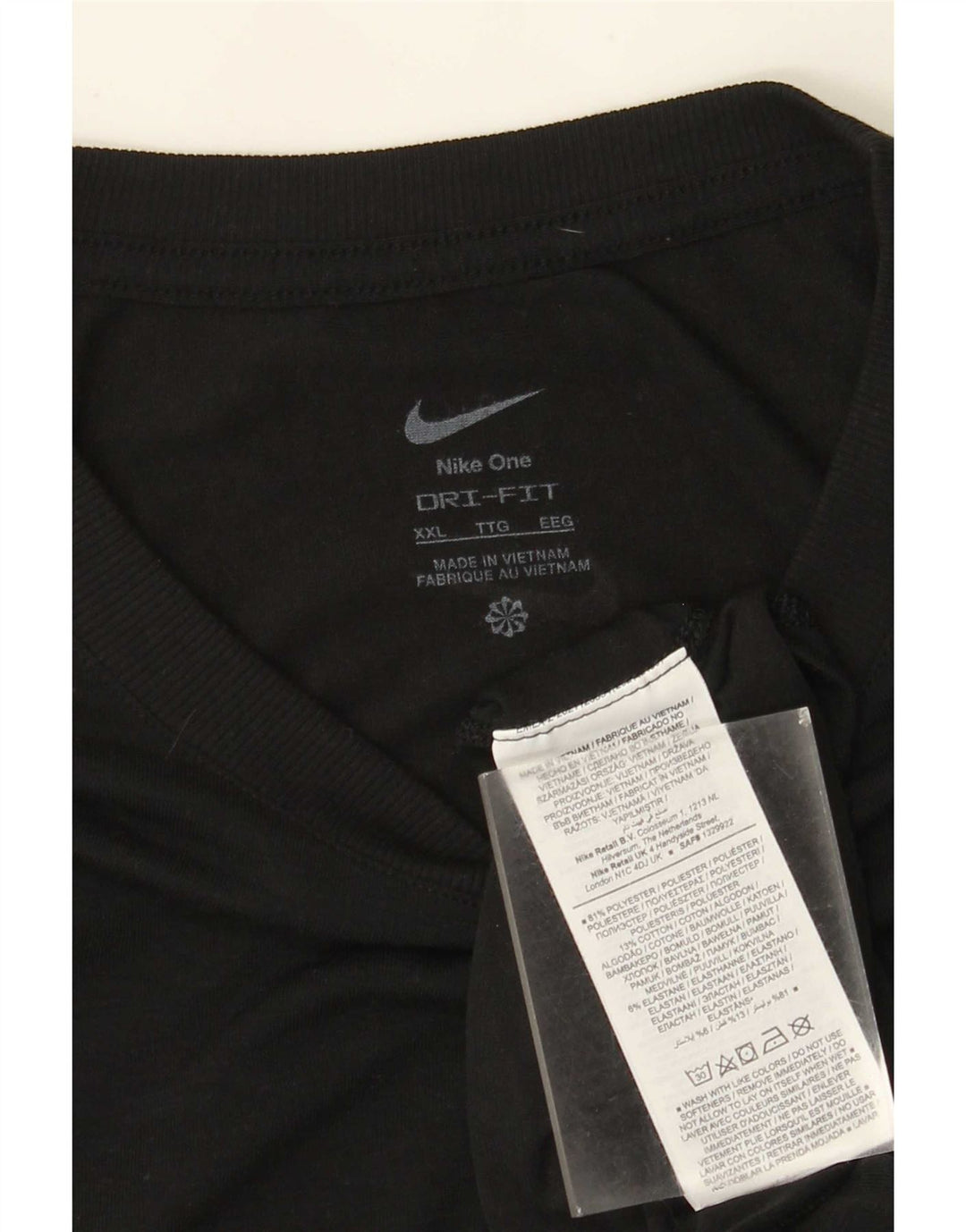 Nike Mens Dri Fit Top Manga Longa 2XL Poliéster Preto