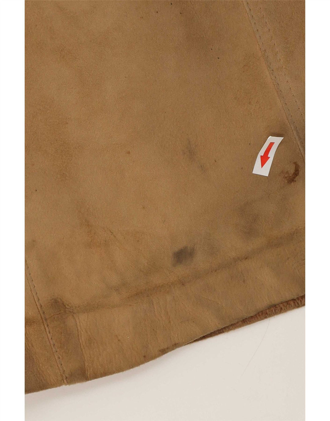 Casaco feminino vintage de shearling Reino Unido 14 couro bege médio