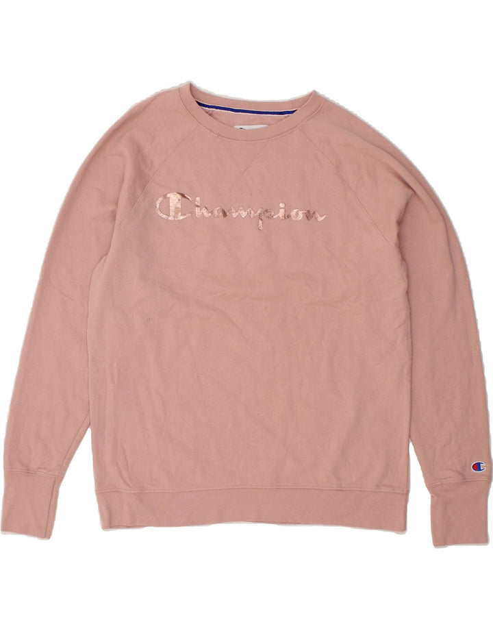 CHAMPION Womens Graphic Sweatshirt Jumper UK 18 XL Pink Vintage Champion and Second-Hand Champion from Messina Hembry 