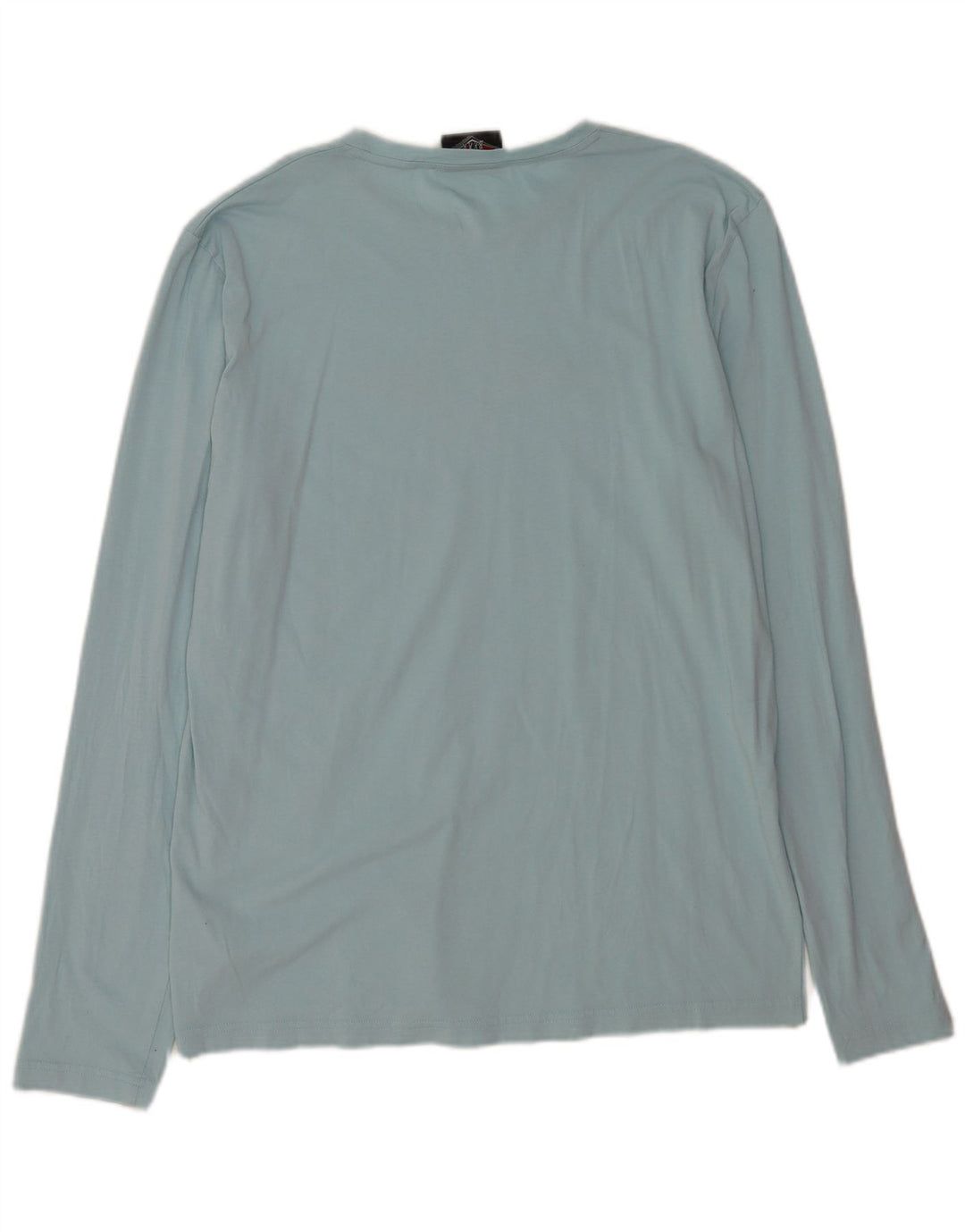 Bear Mens Gráfico Top Manga Longa Grande Algodão Azul