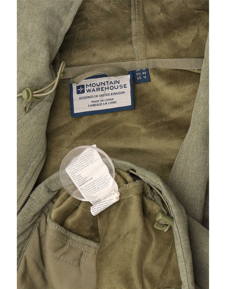 Jaqueta corta-vento feminina com capuz Mountain Warehouse Reino Unido 16 grande verde