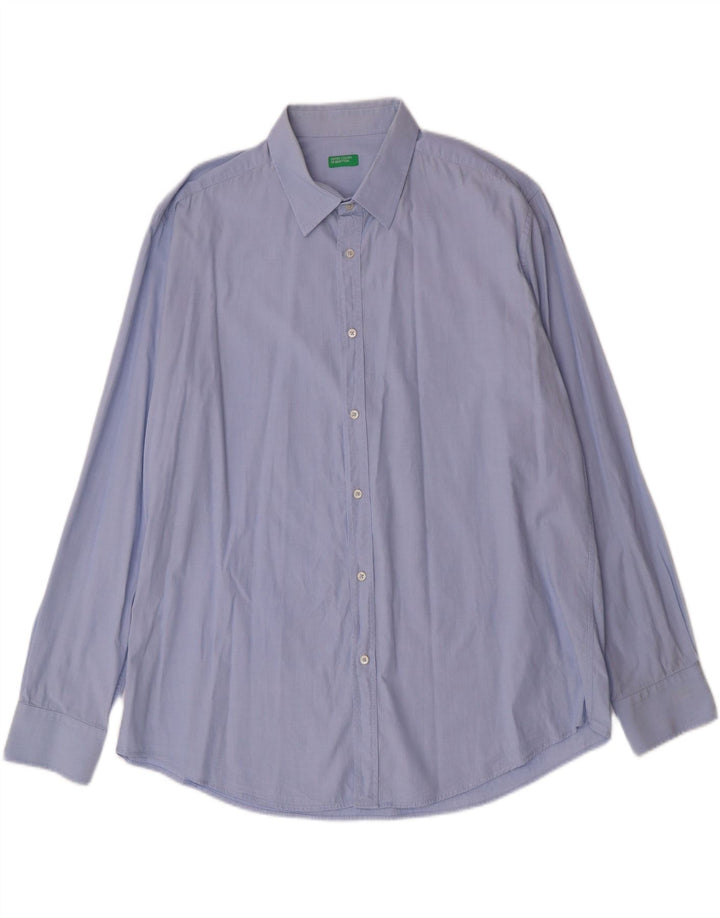 Camisa masculina BENETTON XL azul