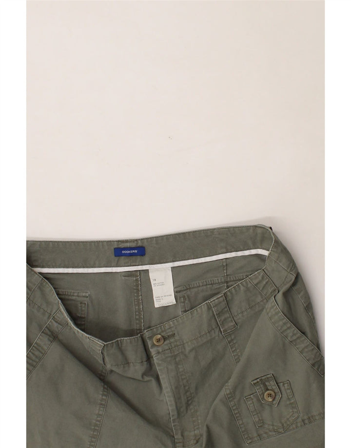 DOCKERS Womens Capri Trousers US 18 2XL W36 L20 Grey Cotton Vintage Dockers and Second-Hand Dockers from Messina Hembry 