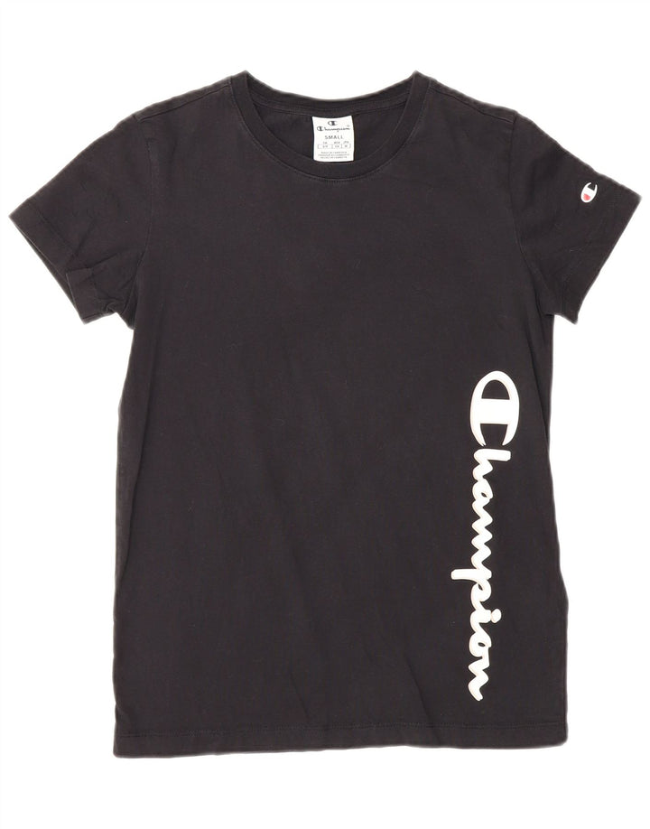 Camiseta feminina estampada Champion UK 10 pequena preta