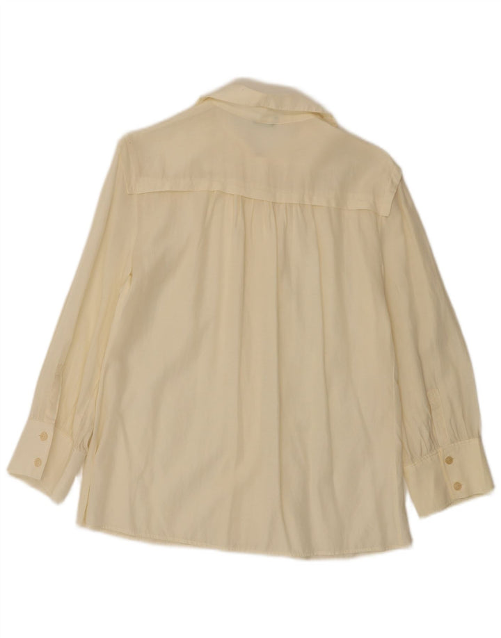 Blusa feminina Benetton UK 14 grande off white