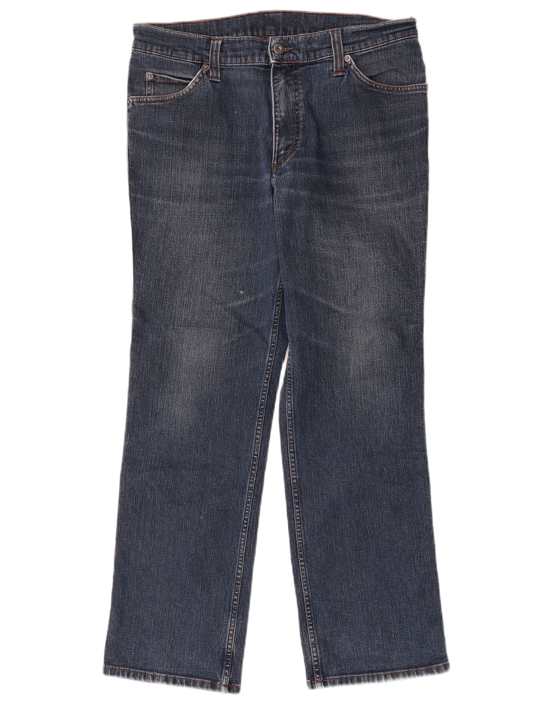 Mustang Mens Straight Jeans W35 L30 Azul Marinho Algodão