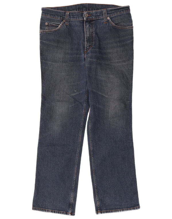 Mustang Mens Straight Jeans W35 L30 Azul Marinho Algodão
