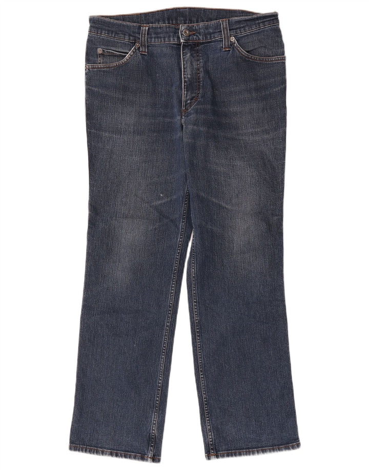 Mustang Mens Straight Jeans W35 L30 Azul Marinho Algodão
