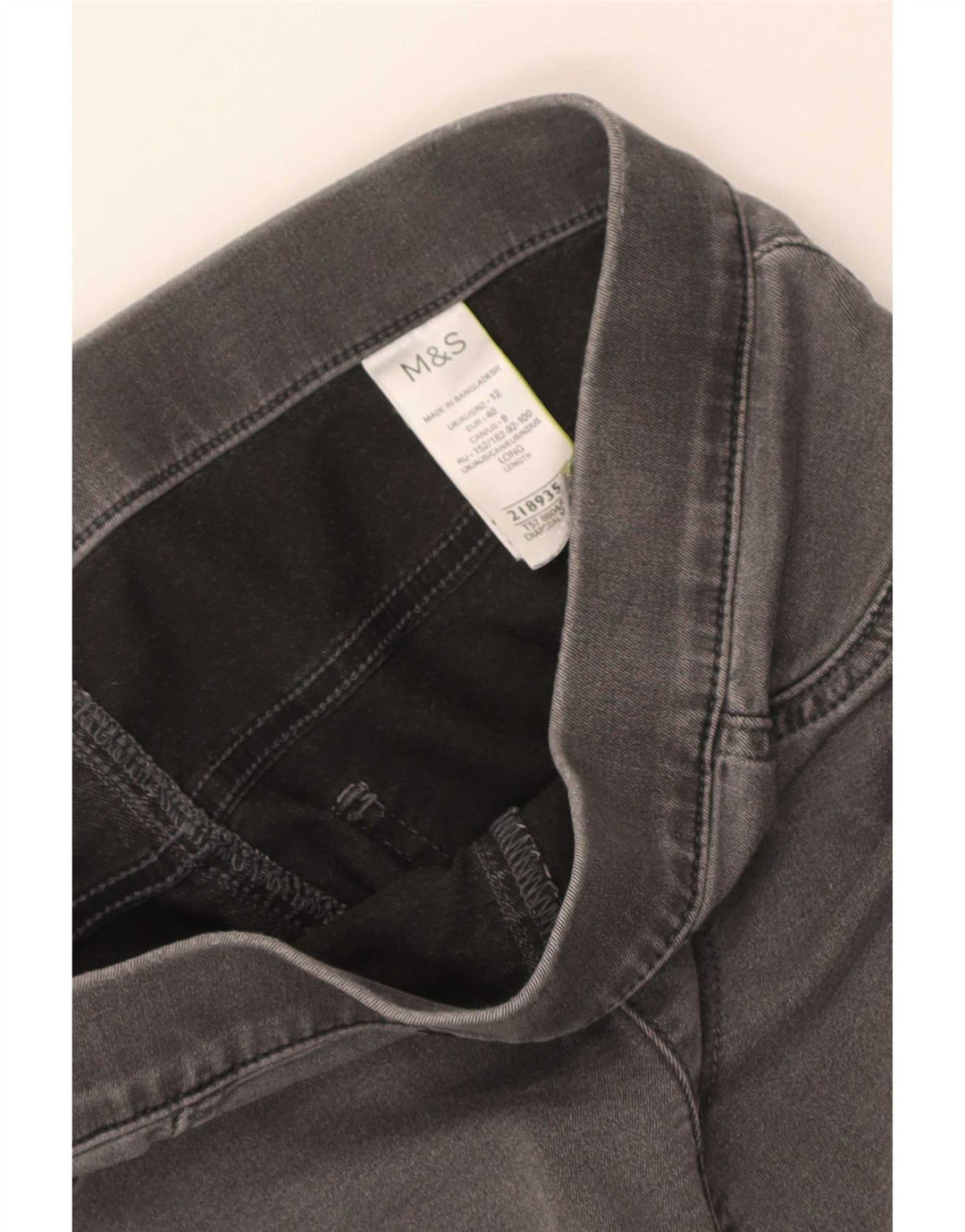 Calça jeans feminina Marks & Spencer UK 12 médio W30 L28 algodão cinza