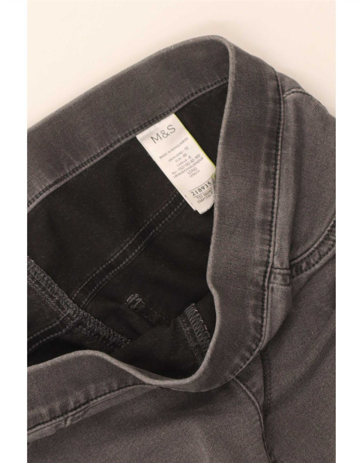 Calça jeans feminina Marks & Spencer UK 12 médio W30 L28 algodão cinza