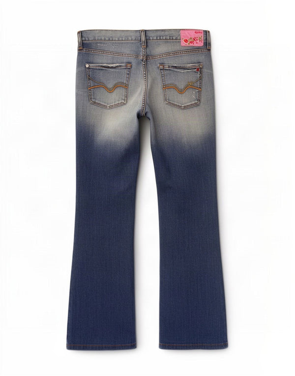 Replay Jeans Bootcut Feminino W32 L30 Azul Algodão