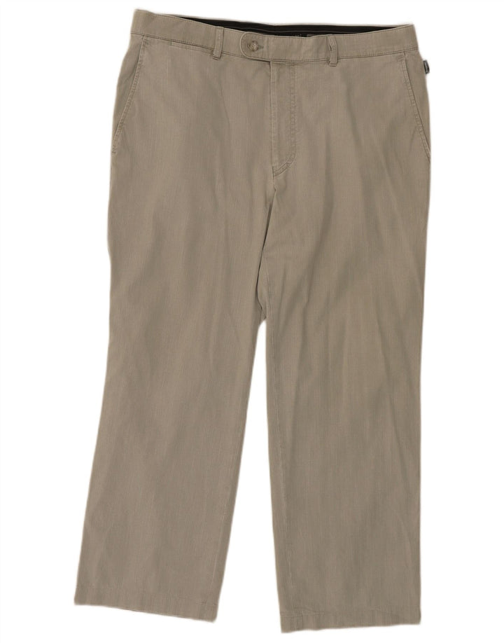 Calça masculina de terno reto BUGATTI IT 52 XL W36 L27 cinza