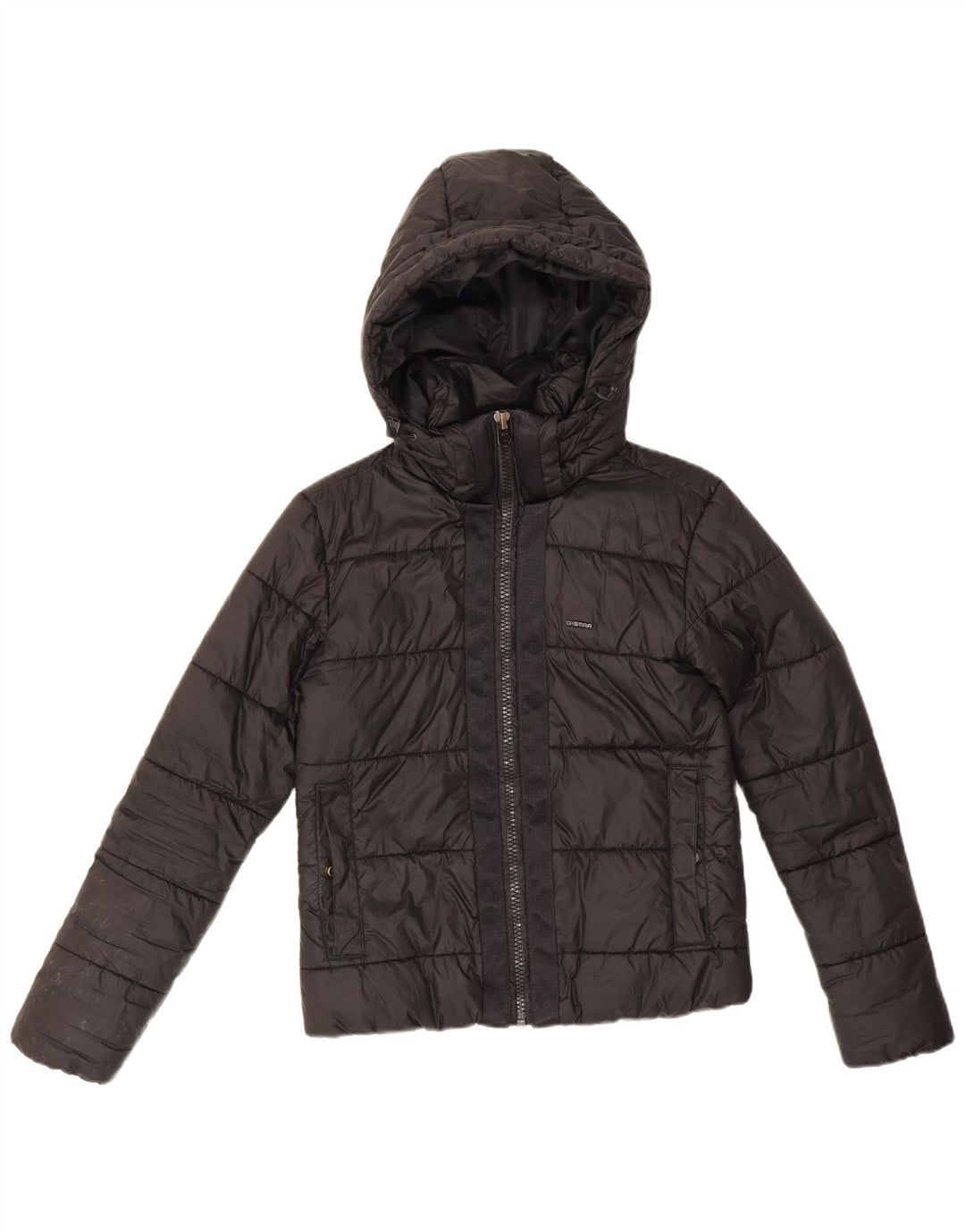 Jaqueta acolchoada feminina G-Star Crop Oversized UK 6 XS poliéster preto