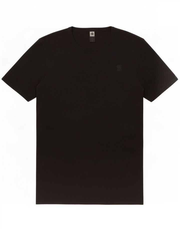 Camiseta masculina G-Star Top médio algodão preto