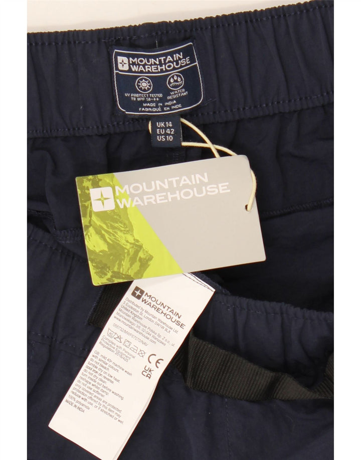 Shorts esportivo feminino Mountain Warehouse UK 14 grande azul marinho poliamida
