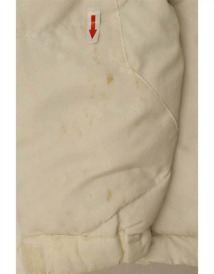 Jaqueta acolchoada com capuz feminina The North Face UK 14 nylon branco médio