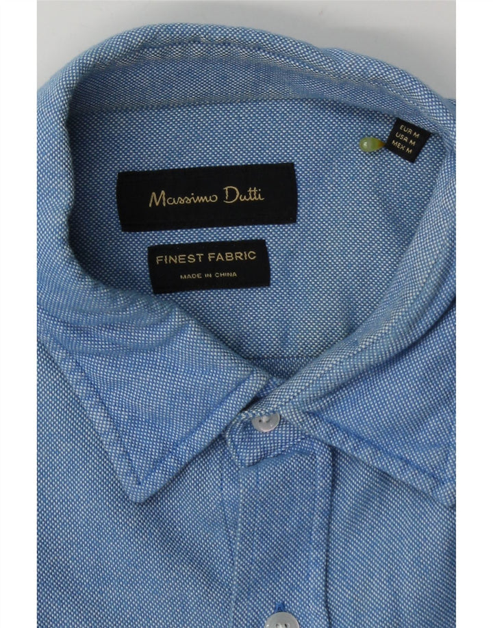 Camisa masculina Massimo Dutti azul médio