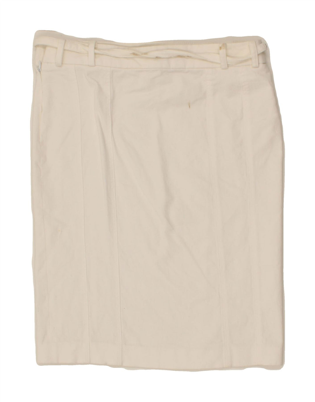 PATRIZIA PEPE Womens Straight Skirt IT 42 Medium W32  White Cotton Vintage Patrizia Pepe and Second-Hand Patrizia Pepe from Messina Hembry 