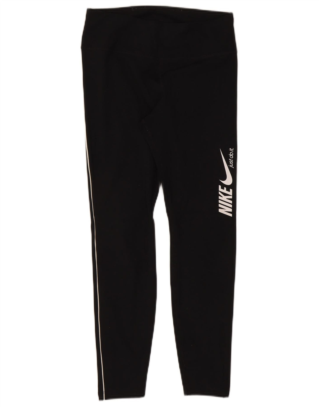 Leggings Nike Dri Fit Graphic Crop Femininas UK 12 Médio Preto Poliéster
