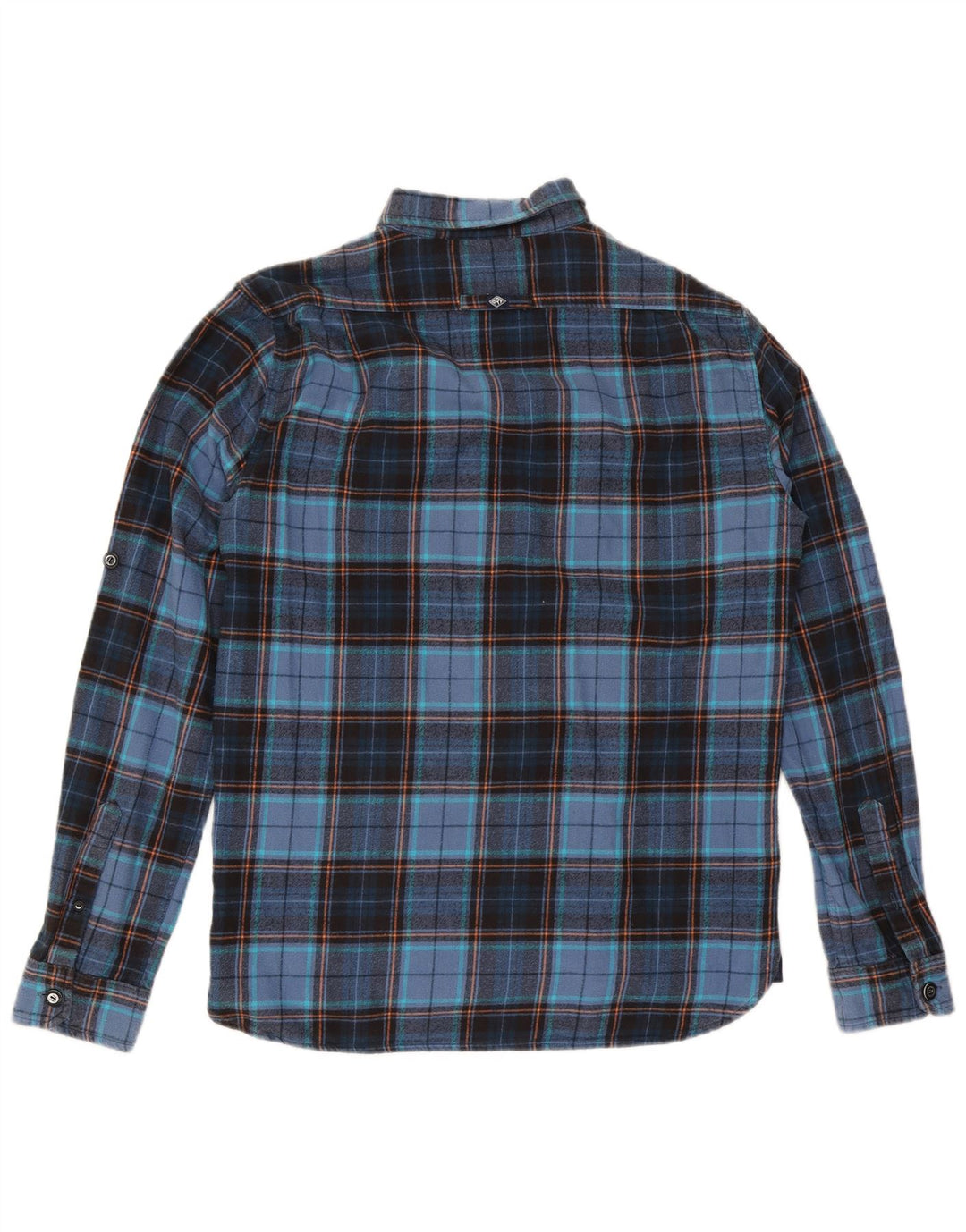 Camisa masculina de flanela Superdry XL azul marinho algodão xadrez