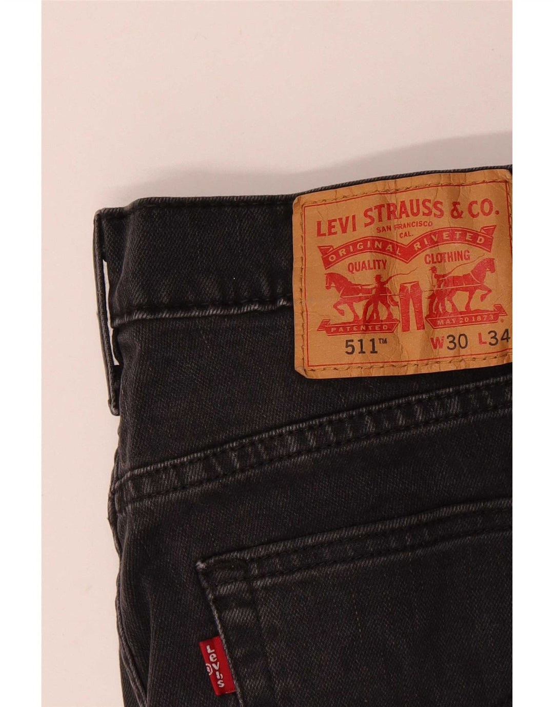 Levi's Masculino 511 Slim Jeans W30 L30 Algodão Preto