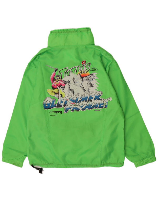 Chamonix Mens Graphic Pullover Ski Jacket Médio Verde Poliéster Esportes