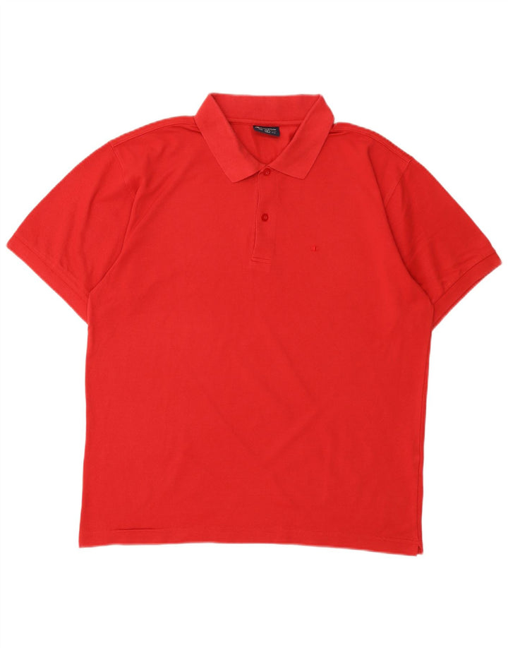 Camisa polo masculina CHAMPION grande algodão vermelho