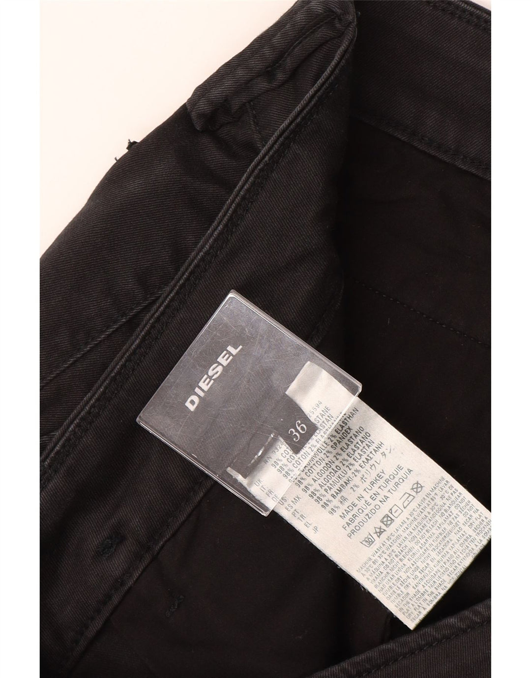 DIESEL Mens Slim Jeans W36 L28 Black Cotton Vintage Diesel and Second-Hand Diesel from Messina Hembry 