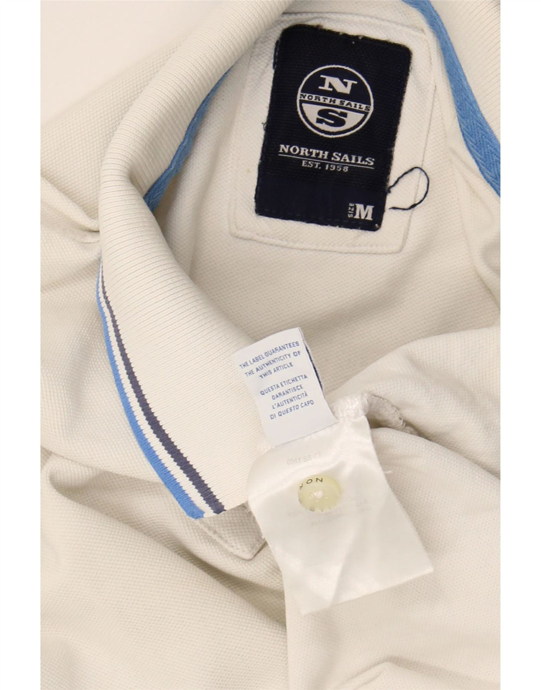 Camisa polo masculina NORTH SAILS médio algodão branco