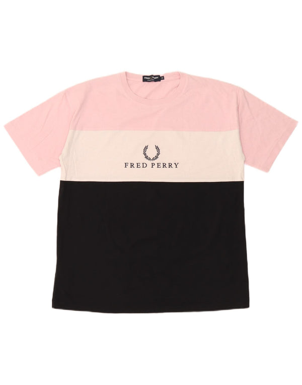 Camiseta gráfica Fred Perry para meninas 15-16 anos Colorblock multicolorido
