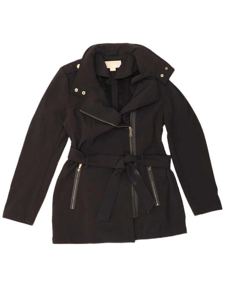 Jaqueta militar feminina Michael Kors Reino Unido 10 poliéster preto pequeno