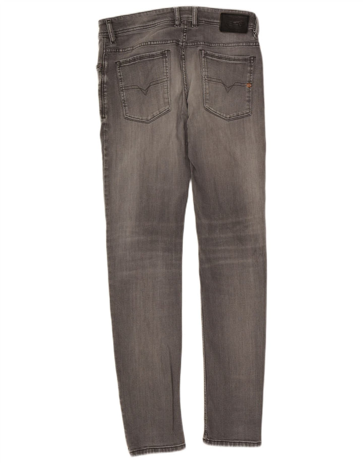 Diesel Mens Sleenker Slim Jeans W32 L32 Cinza Algodão