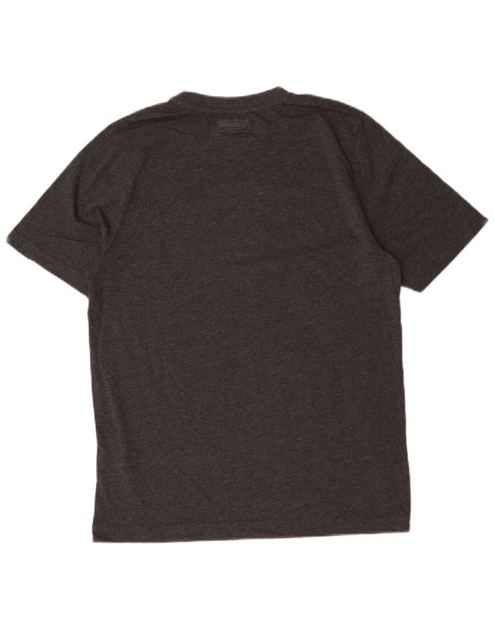 Camiseta gráfica masculina Kappa Top algodão cinza médio