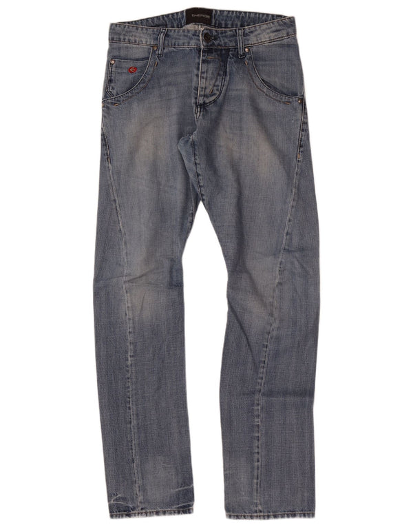Energie Mens Straight Jeans W32 L34 Azul Algodão