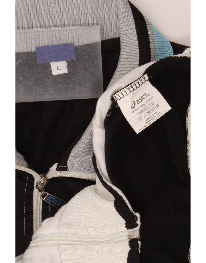 ASICS Mens Treino Top Jacket Grande Poliéster Colorblock Branco