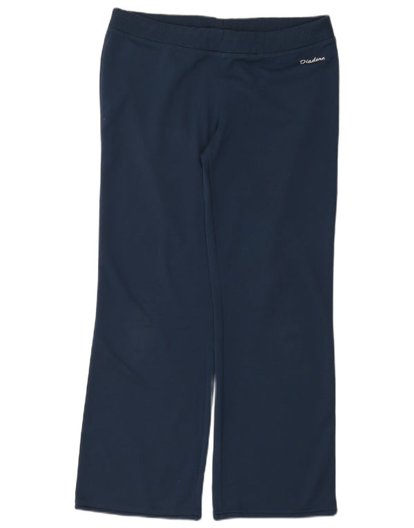 Calça de treino feminina Diadora UK 14 grande poliéster azul marinho