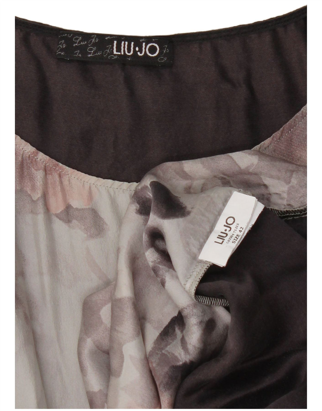 Liu Jo Vestido feminino sem mangas IT 42 cinza médio floral