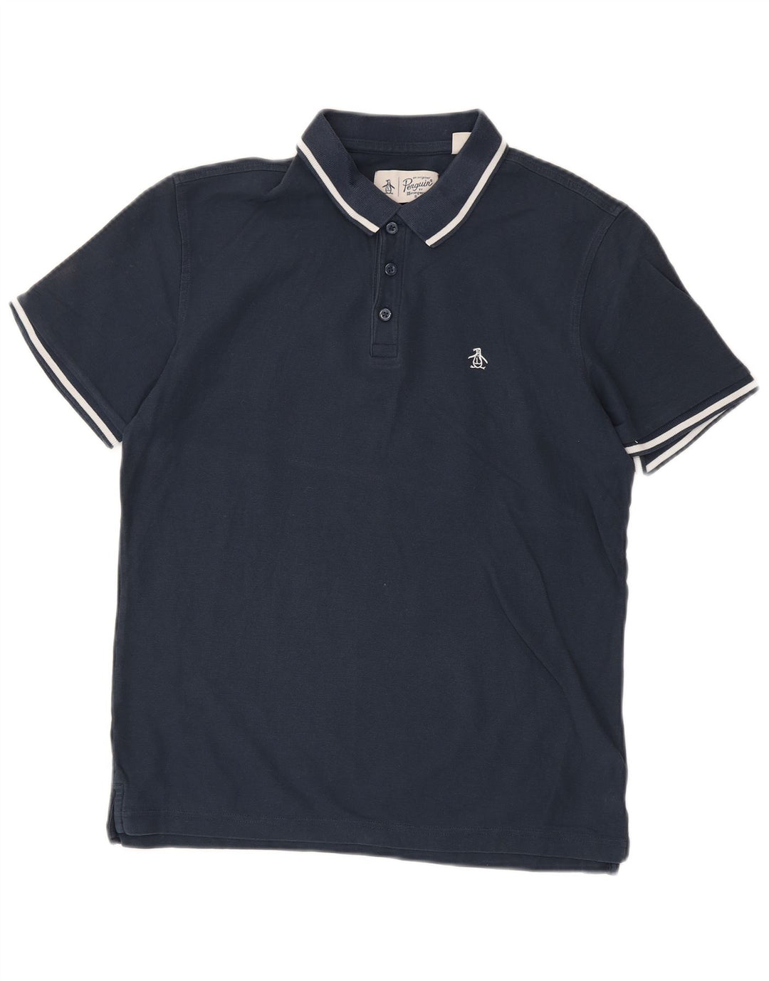 Camisa polo masculina Penguin médio algodão azul marinho