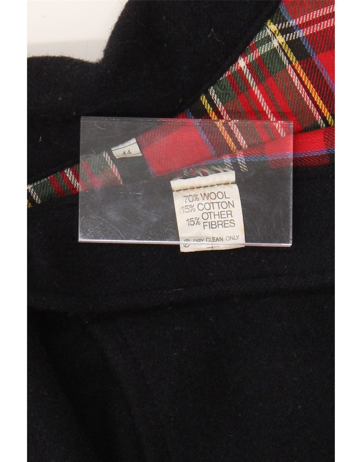 Sobretudo masculino VINTAGE solto IT 44 XS azul marinho lã colorblock